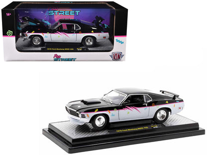 1970 Ford Mustang BOSS 429 "Pro Street" Black and Gray with Graphics Limited Edition to 6650 pieces Worldwide 1/24 Diecast Model Car by M2 Machines-2