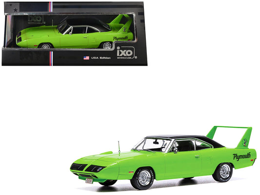 1970 Plymouth Road Runner Superbird Green with Black Vinyl Top 1/43 Diecast Model by IXO Models-0