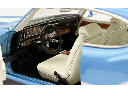 1971 Oldsmobile 442 W30 "Dr. Olds Release #6" Viking Blue Metallic with White Stripes Limited Edition to 442 pieces Worldwide 1/18 Diecast Model Car by ACME-3