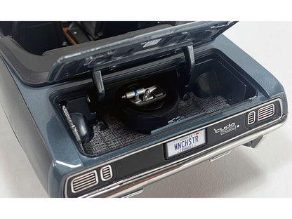 1971 Plymouth HEMI Cuda Convertible Winchester Gray with Black Soft Top Limited Edition to 354 pieces Worldwide 1/18 Diecast Model Car by ACME-2