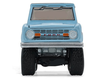 1972 Ford Bronco Custom SUV Light Blue with Black Top "Barrett-Jackson" Series 16 1/64 Diecast Model Car by Greenlight-3