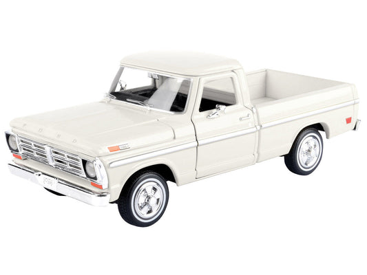 1972 Ford F-100 Pickup Truck Cream "Timeless Legends" Series 1/24 Diecast Model Car by Motormax-0