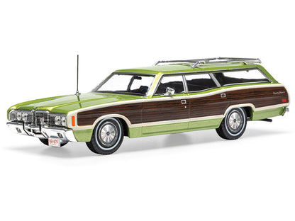 1972 Ford LTD Country Squire Wagon Green Metallic with Woodgrain Sides 1/43 Diecast Model by IXO Models-1