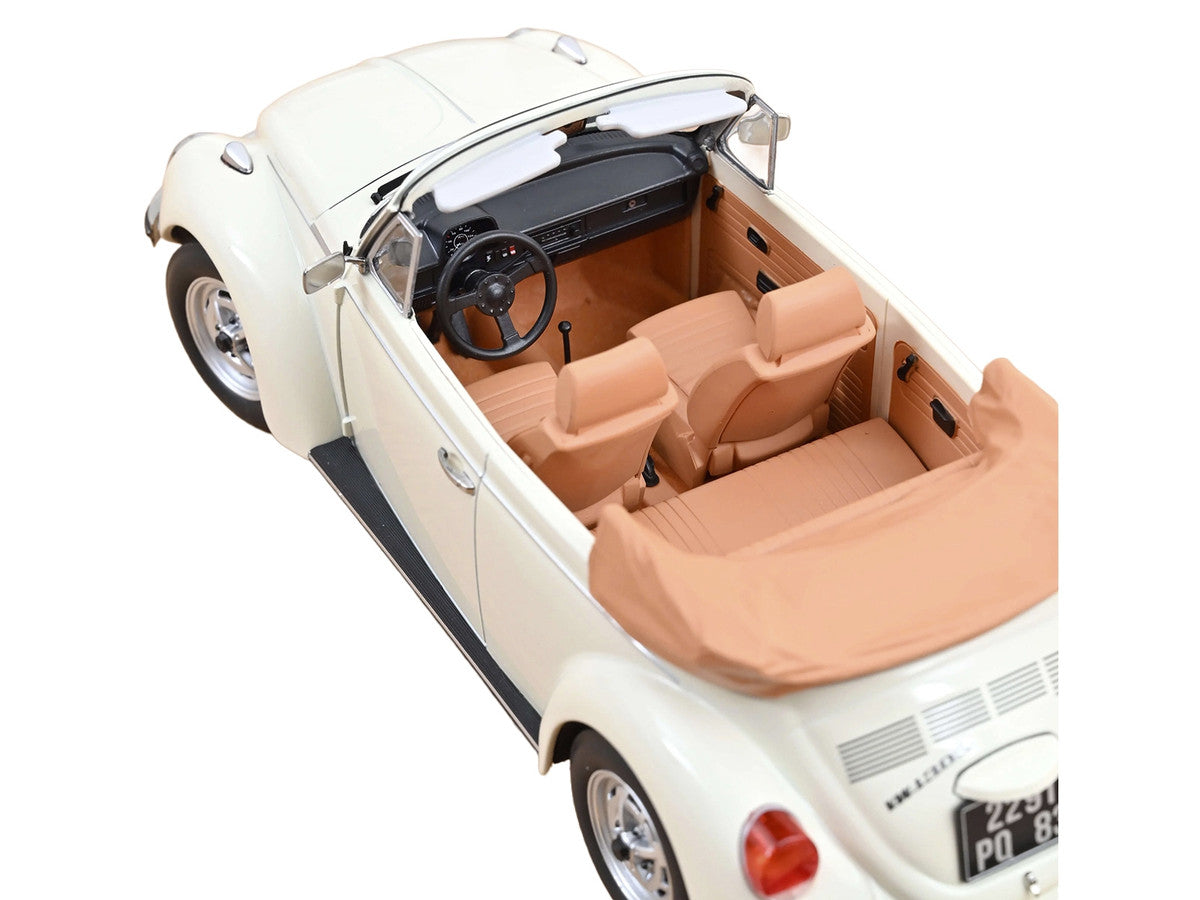 1972 Volkswagen 1303 Beetle Cabriolet Cream White 1/18 Diecast Model Car by Norev-2