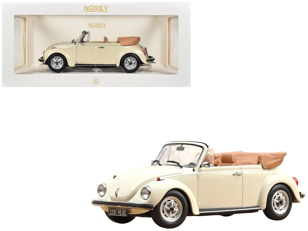 1972 Volkswagen 1303 Beetle Cabriolet Cream White 1/18 Diecast Model Car by Norev-3