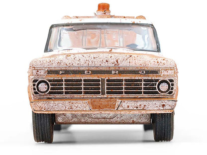 1973 Ford F-100 Tow Truck White (Weathered) "Blue Collar Collection" Series 14 1/64 Diecast Model Car by Greenlight-3