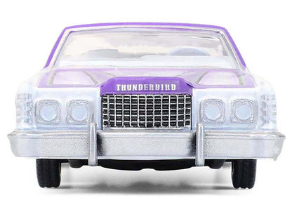1973 Ford Thunderbird Lowrider "Michael Heralda Special Edition" Purple Metallic with Graphics and White Interior "Hobby Exclusive" Series 1/64 Diecast Model Car by Greenlight-3