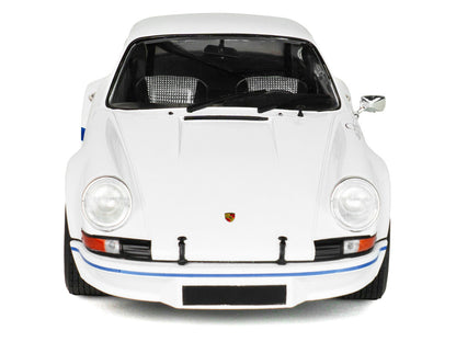 1973 Porsche 911 RSR Carrera White with Blue Stripes 1/18 Diecast Model Car by Solido-3