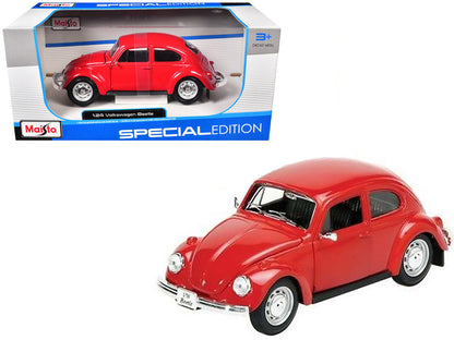 1973 Volkswagen Beetle Red 1/24 Diecast Model Car by Maisto-2