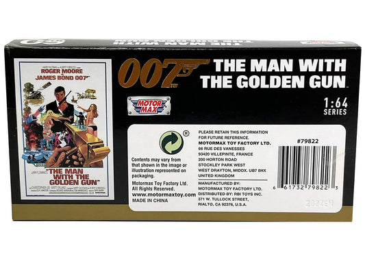 1974 AMC Hornet Red with White Stripes James Bond 007 "The Man with the Golden Gun" (1974) Movie with Display 1/64 Diecast Model Car by Motormax-1