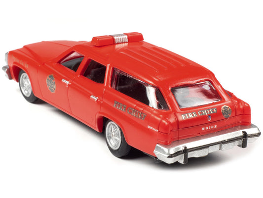 1974 Buick Estate Station Wagon Red ’Fire Chief’ 1/87 (HO) Scale Model by Classic Metal Works - Car Models