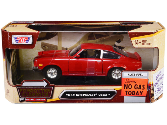 1974 Chevrolet Vega Red "Forgotten Classics" Series 1/24 Diecast Model Car by Motormax-0