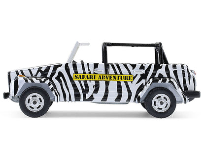 1974 Volkswagen Thing (Type 181) "Safari Adventure" Black and White Zebra Stripes "Club Vee-Dub" Series 21 1/64 Diecast Model Car by Greenlight-1