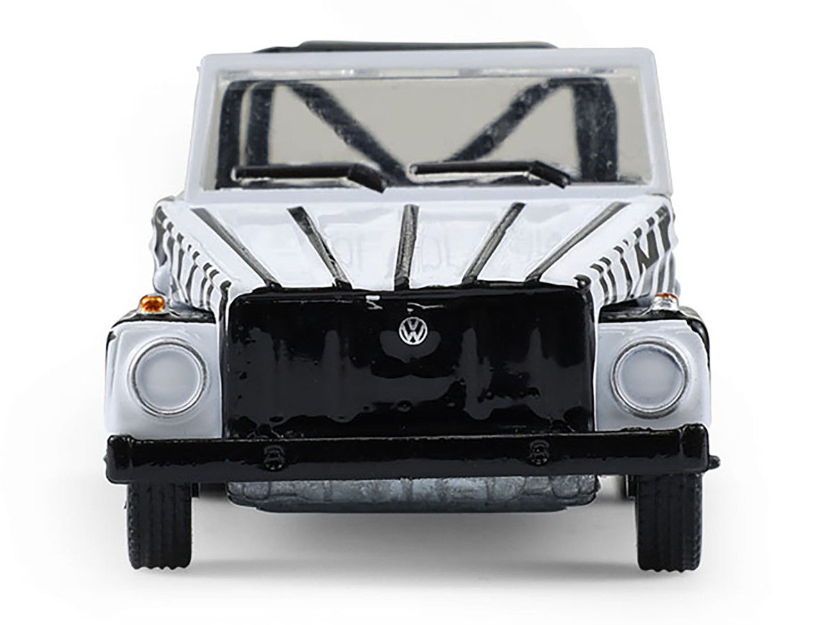 1974 Volkswagen Thing (Type 181) "Safari Adventure" Black and White Zebra Stripes "Club Vee-Dub" Series 21 1/64 Diecast Model Car by Greenlight-0