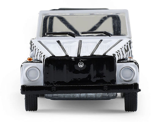 1974 Volkswagen Thing (Type 181) "Safari Adventure" Black and White Zebra Stripes "Club Vee-Dub" Series 21 1/64 Diecast Model Car by Greenlight-0
