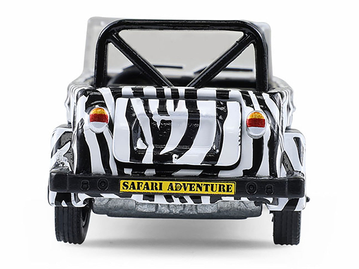 1974 Volkswagen Thing (Type 181) "Safari Adventure" Black and White Zebra Stripes "Club Vee-Dub" Series 21 1/64 Diecast Model Car by Greenlight-2