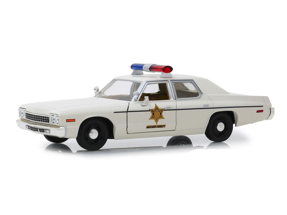 1975 Dodge Monaco Cream "Hazzard County Sheriff" 1/24 Diecast Model Car by Greenlight-1