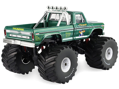 1975 Ford F-250 Monster Truck with 66-Inch Tires "Thumper" Green Metallic "Kings of Crunch" Series 1/43 Diecast Model Car by Greenlight-2