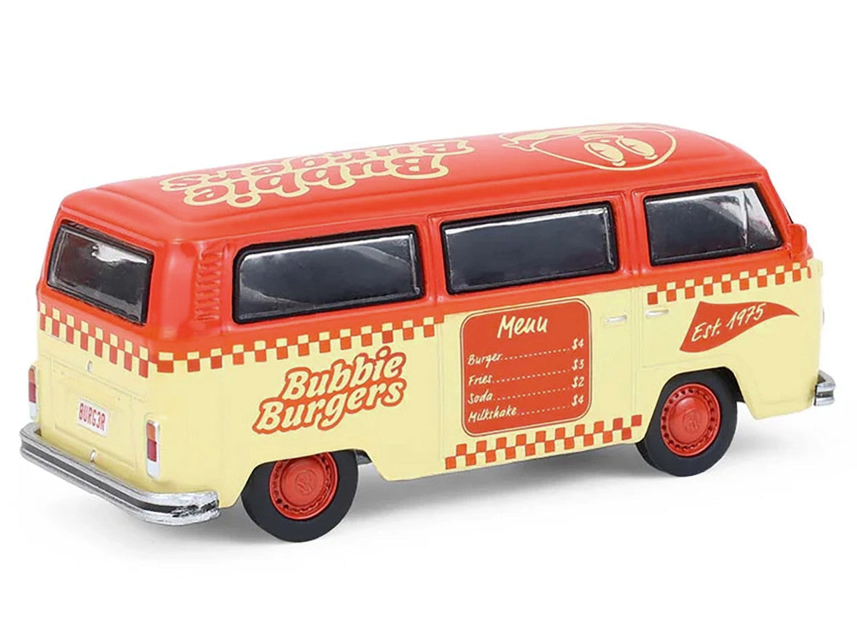 1975 Volkswagen Type 2 Van "Bubbie Burgers Food Truck" Orange and Cream "Blue Collar Collection" Series 14 1/64 Diecast Model Car by Greenlight-0