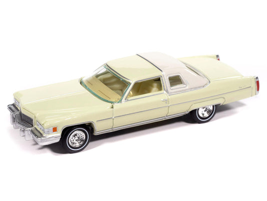 1976 Cadillac Coupe DeVille Phoenician Ivory "Luxury Cruisers" Series 1/64 Diecast Model Car by Auto World-1