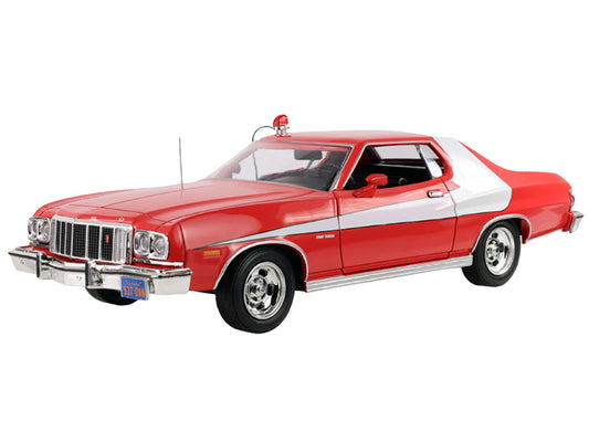 1976 Ford Gran Torino Red with White Graphics "Hollywood Greatest Hits" Series 1/24 Diecast Model Car by Greenlight-1