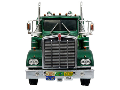 1976 Kenworth W900A Tractor with Dry Goods Trailer Green Metallic with Light Green Graphics "Vintage Heavy Haul Truck Collection" 1/43 Diecast Model by Iconic Replicas-4