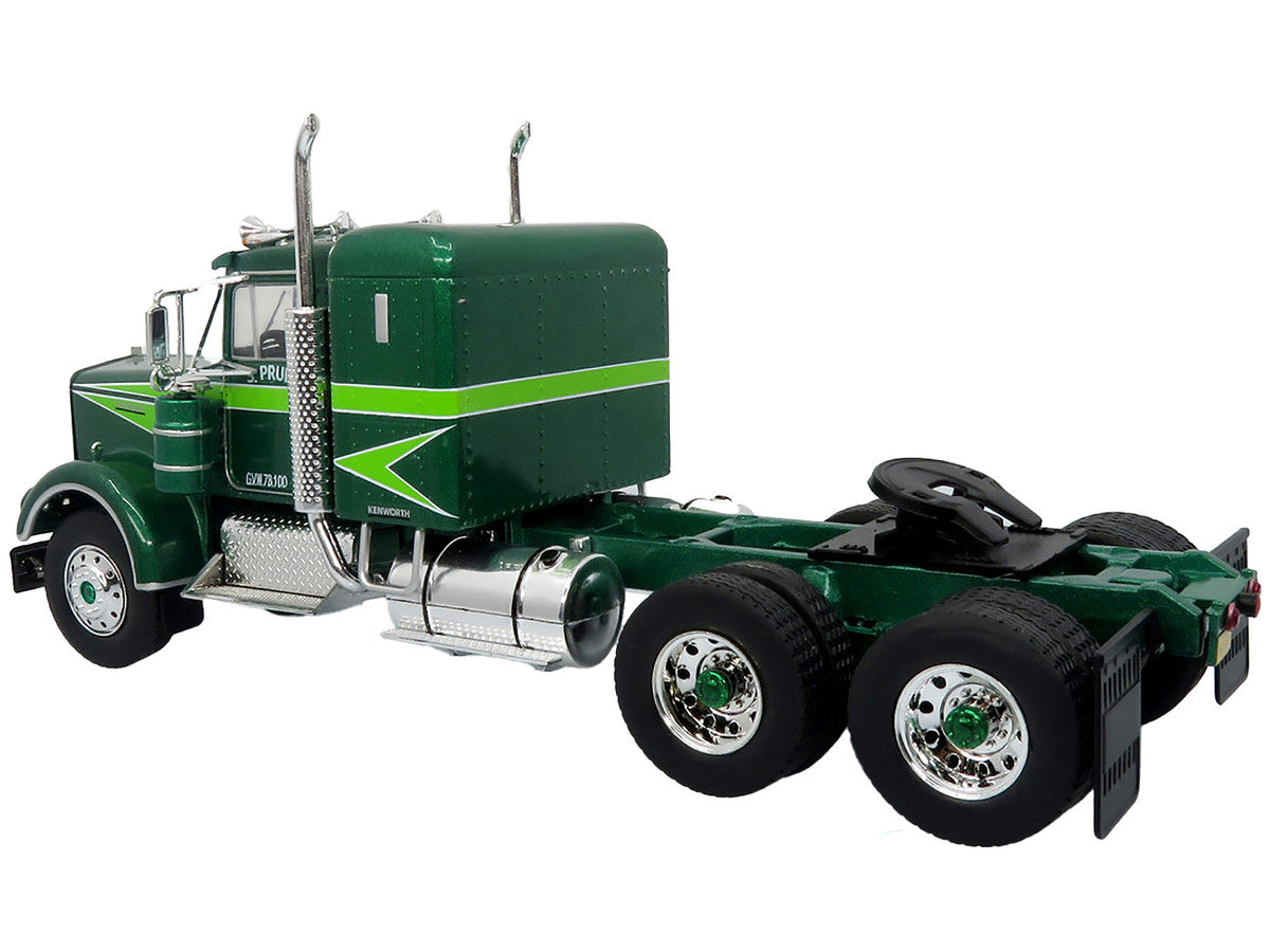 1976 Kenworth W900A Tractor with Dry Goods Trailer Green Metallic with Light Green Graphics "Vintage Heavy Haul Truck Collection" 1/43 Diecast Model by Iconic Replicas-2