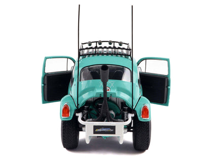 1976 Volkswagen Beetle Baja Miami Green with Pink Graphics 1/18 Diecast Model Car by Solido-0