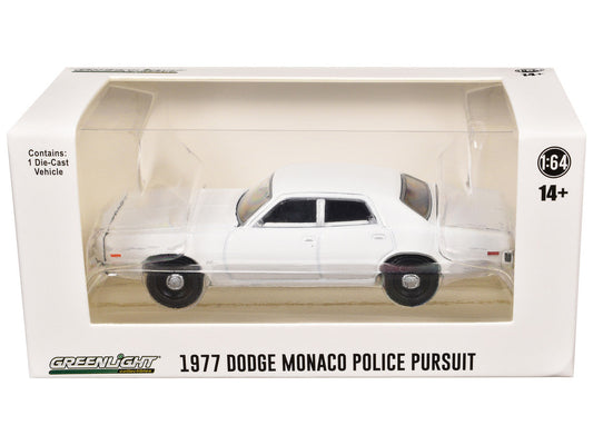 1977-78 Dodge Monaco Police Pursuit White "Hot Pursuit - Hobby Exclusive" Series 1/64 Diecast Model Car by Greenlight-1
