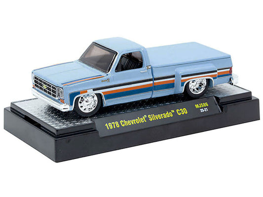 1978 Chevrolet Silverado 30 Pickup Truck ’Gulf Oil’ Light Blue with Stripes Limited Edition to 10560 pieces Worldwide