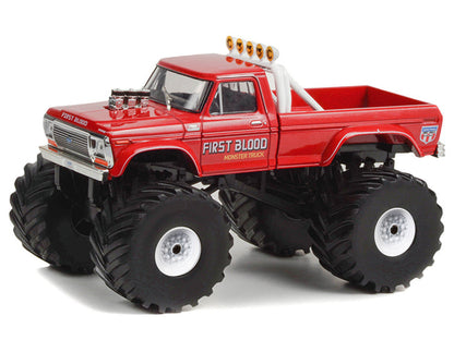 1978 Ford F-250 Monster Truck with 66-Inch Tires "First Blood" Red "Kings of Crunch" Series 1/43 Diecast Model Car by Greenlight-0