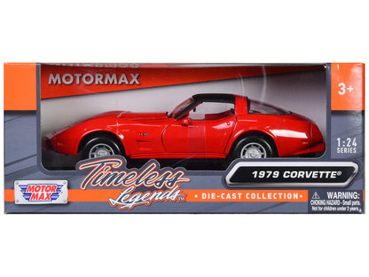 1979 Chevrolet Corvette Red 1/24 Diecast Model Car by Motormax-2