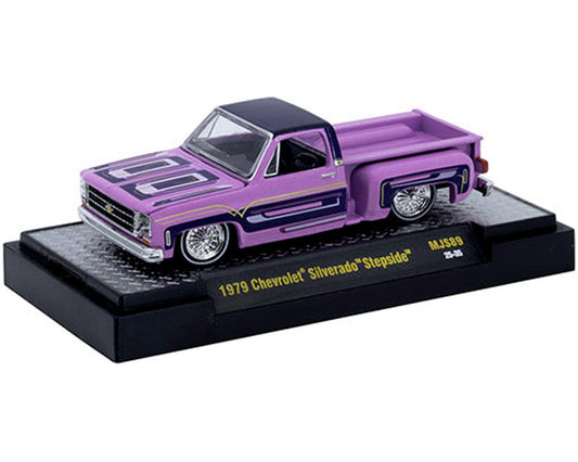1979 Chevrolet Silverado Stepside Pickup Truck Pink with Purple Top and Graphics Limited Edition to 9350 pieces