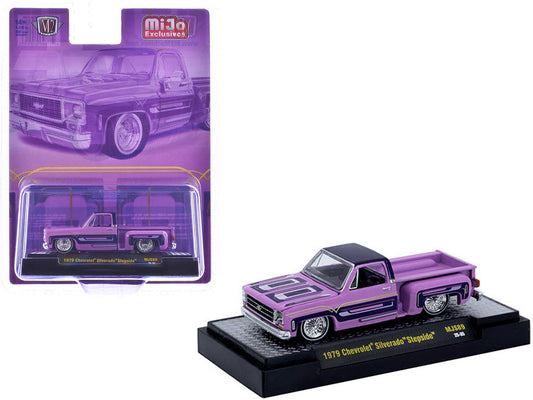 1979 Chevrolet Silverado Stepside Pickup Truck Pink with Purple Top and Graphics Limited Edition to 9350 pieces