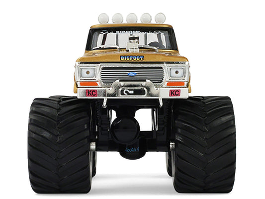 1979 Ford F-250 Monster Truck "Bigfoot #1 50th Anniversary" Gold Metallic "Kings of Crunch" Series 1/43 Diecast Model Car by Greenlight-2