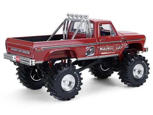 1979 Ford F-250 Monster Truck with 48-Inch Tires "Walkin' Tall" Red "Kings of Crunch" Series 1/18 Diecast Model Car by Greenlight-0