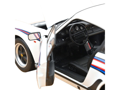 1980 Porsche 911 Turbo 3.3 White with Blue and Red Graphics 1/18 Diecast Model Car by Norev-3