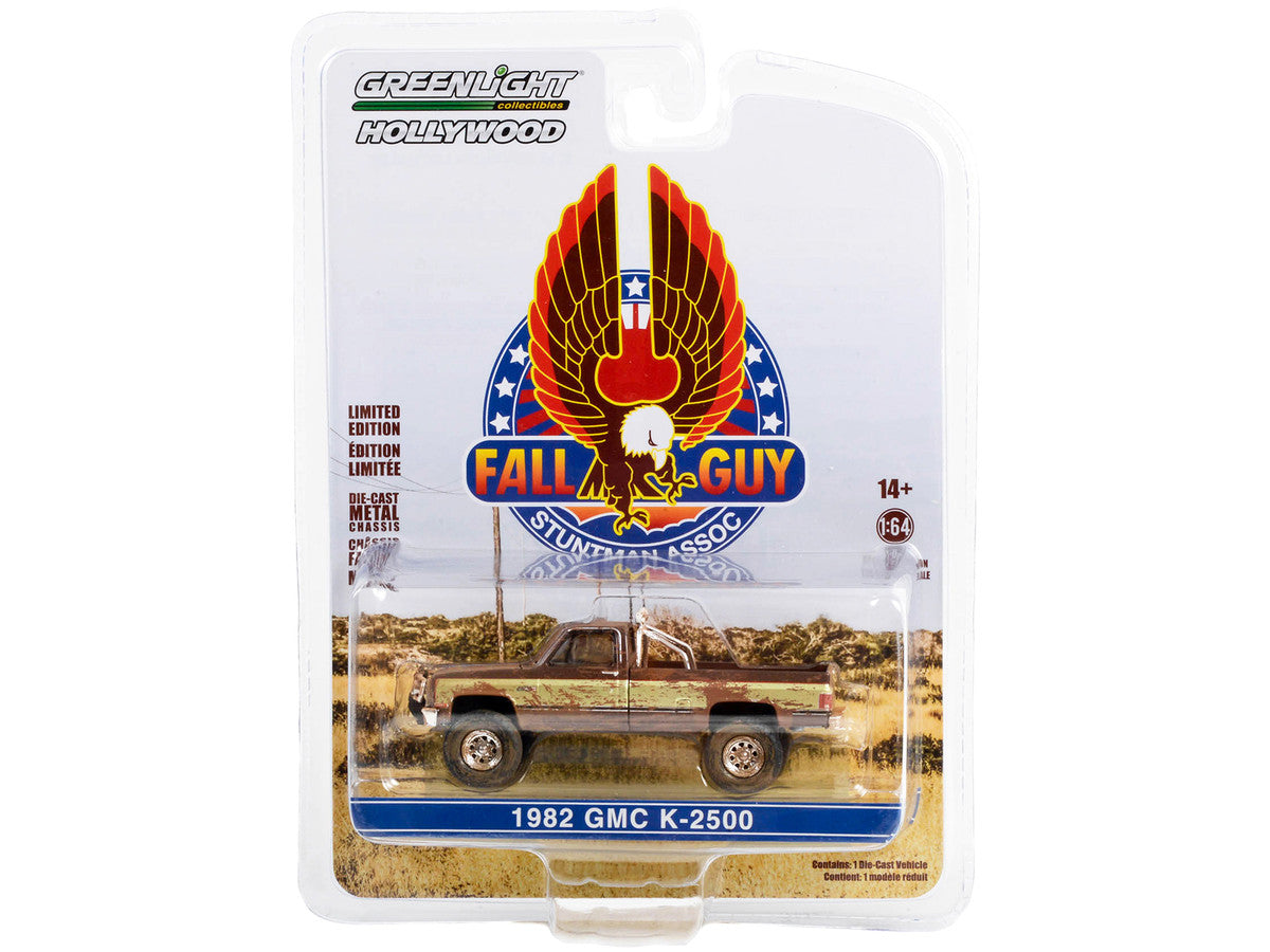 1982 GMC K-2500 Sierra Grande Pickup Truck Brown and Gold (Dirty Version) "Fall Guy Stuntman Association" Hollywood Special Edition 1/64 Diecast Model Car by Greenlight-2