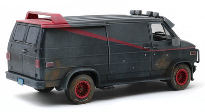 1983 GMC Vandura Black Weathered Version with Bullet Holes "The A-Team" (1983-1987) TV Series 1/18 Diecast Model Car by Greenlight-2