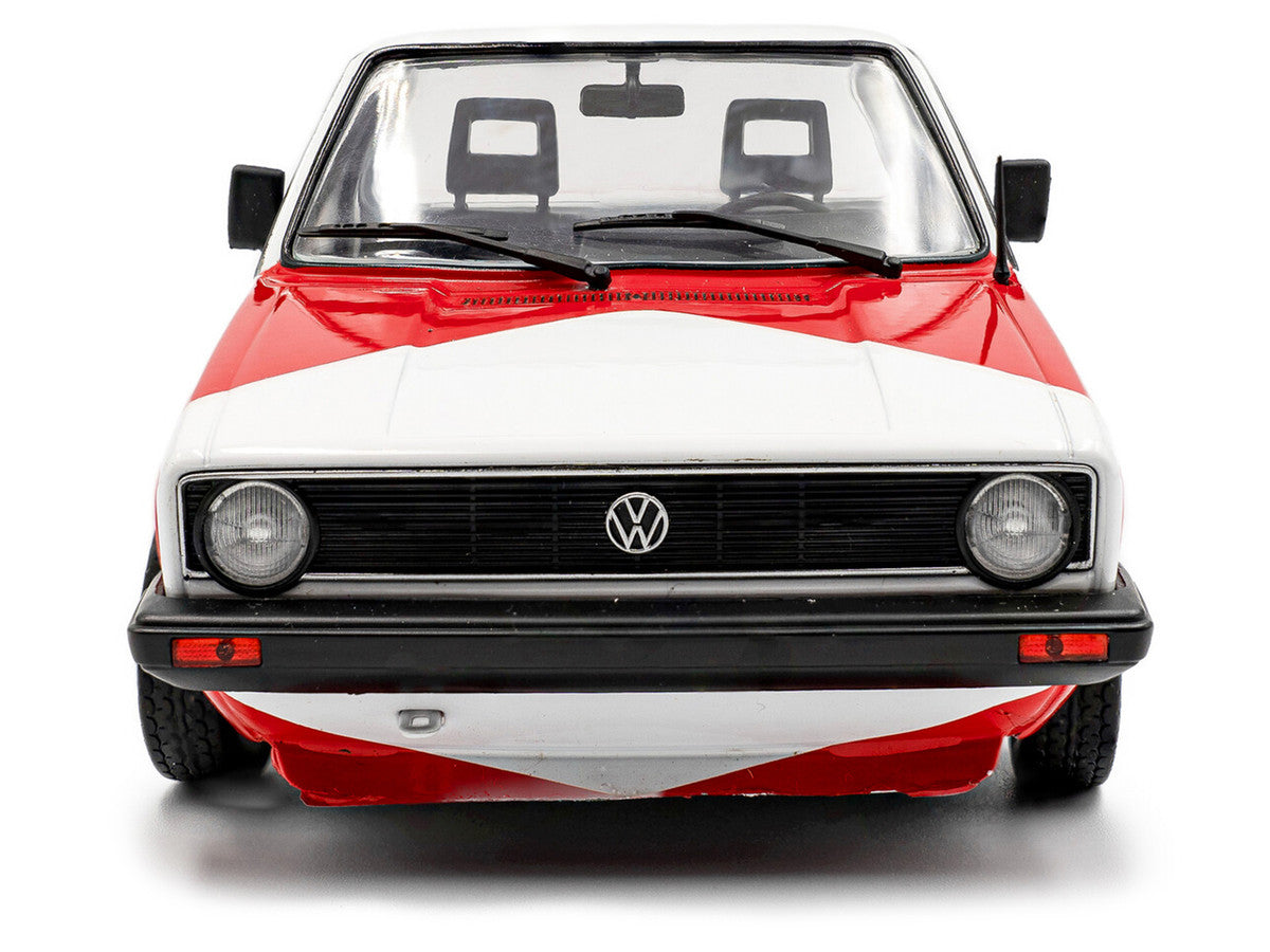 1983 Volkswagen Caddy MK 1 Pickup Truck "Red Cowboy Racing Tribute" White and Red 1/18 Diecast Model Car by Solido-1
