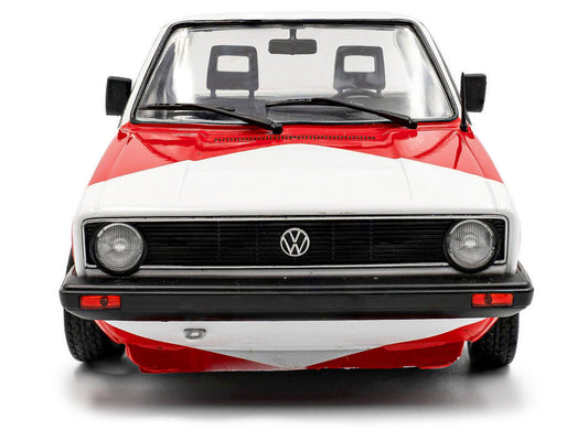 1983 Volkswagen Caddy MK 1 Pickup Truck "Red Cowboy Racing Tribute" White and Red 1/18 Diecast Model Car by Solido-1