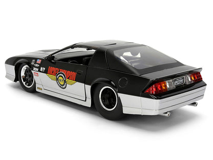 1985 Chevrolet Camaro Z28 "Mickey Thompson" Black and Silver Metallic "Bigtime Muscle" Series 1/24 Diecast Model Car by Jada-4