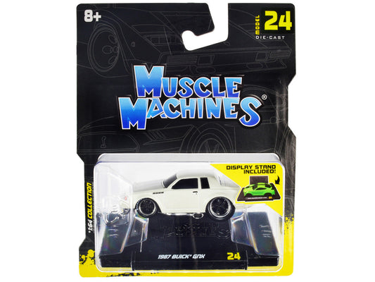 1987 Buick GNX Pearl White 1/64 Diecast Model Car by Muscle Machines - Car Models
