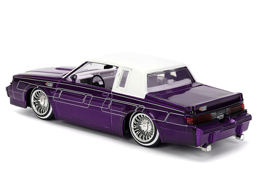 1987 Buick Grand National Candy Purple with Graphics and White Top and Interior ’Bigtime Muscle’ Series 1/24 Diecast