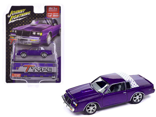 1987 Buick Regal T-Type Purple Metallic Limited Edition to 3600 pieces Worldwide 1/64 Diecast Model Car by Johnny