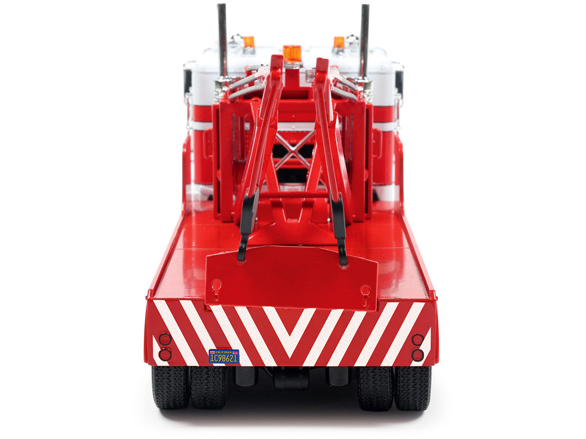 1987 Freightliner FLA Tow Truck Red and White 1/43 Diecast Model by IXO Models-2