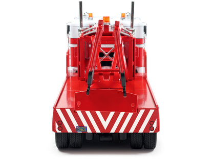 1987 Freightliner FLA Tow Truck Red and White 1/43 Diecast Model by IXO Models-2