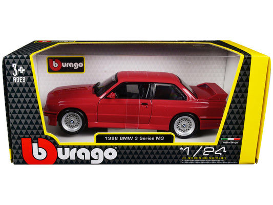 1988 BMW 3 Series M3 E30 Red 1/24 Diecast Model Car by Bburago - Car Models