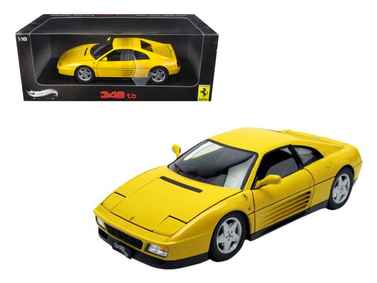 1989 Ferrari 348 TB Yellow Elite Edition 1/18 Diecast Car Model by Hot Wheels-0