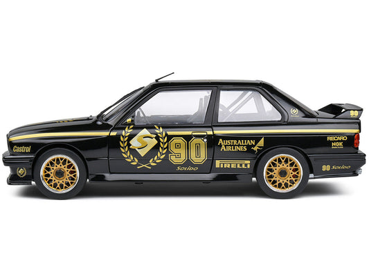1990 BMW E30 M3 Black ’Solido 90th Anniversary’ Livery Limited Edition ’Competition’ Series 1/18 Diecast Model Car